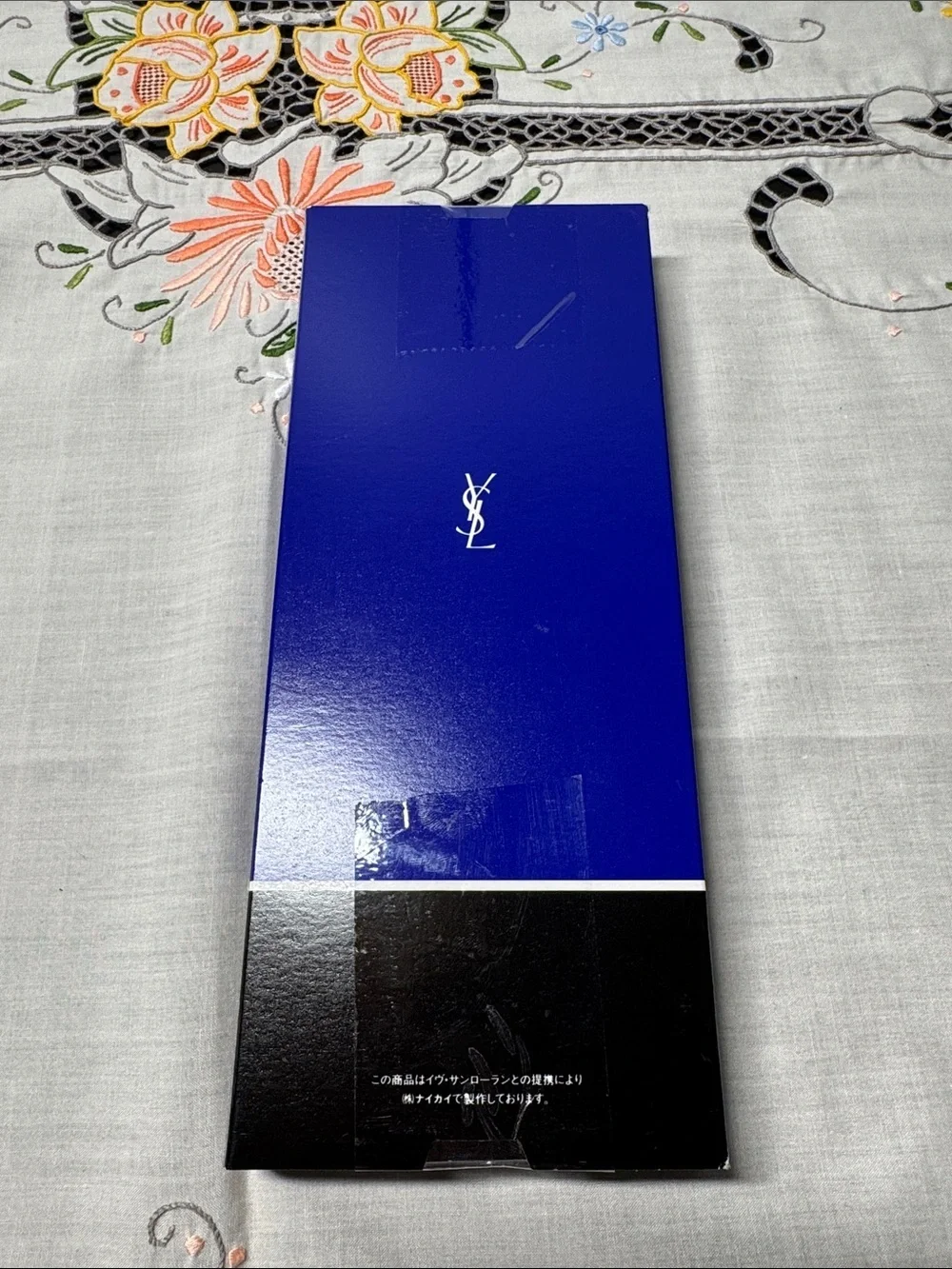 Vintage Yves Saint Laurent Grey Men’s Dress Sock in Original Sealed Box